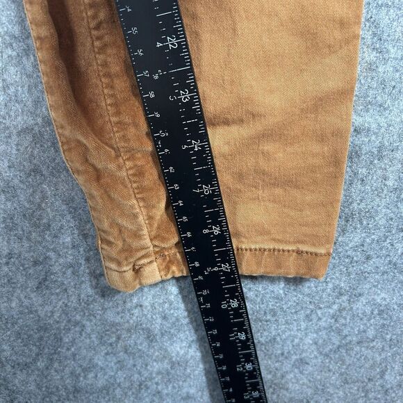 Pilcro Anthropologie Pants Womens 6 Burnt Orange Skinny Jeans Zip Pockets Velvet - Picture 7 of 10
